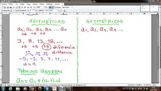 PROGRESIONES ARITMÉTICAS Y GEOMÉTRICAS [upl. by Sale337]