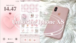 unboxing iphone xs in 2023 aesthetic gold 512gb ☁️🌷 [upl. by Chak]