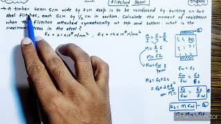 Problem based on flitched beam Strength of material [upl. by Walker]