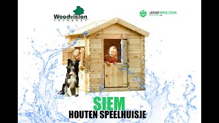 Houten speelhuisje  WoodVision  Kinderspeelhuisje Siem [upl. by Shalne]