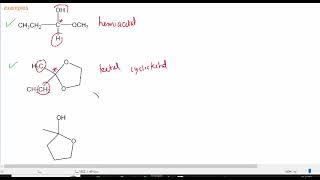 distinguishing between hemiacetal hemiketal acetal ketal [upl. by Aicilaf]