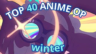 Top 40 Anime Openings da Temporada de Inverno Winter 2024 [upl. by Hait997]