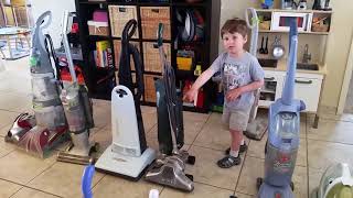 Calebs collection of vacuums  kids video [upl. by Dessma]