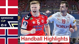 Denmark Vs Norway handball Highlights Gjensidige Cup 2024 [upl. by Shanie]