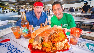 Giant 11 Pound SEAFOOD MOUNTAIN 🦀 Shrimp Tray  King Crab in Los Angeles w Sonny [upl. by Caresse]