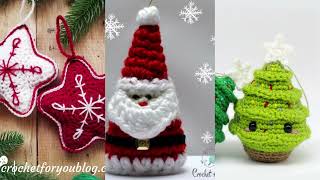 75 Crochet Christmas Ornaments Free Patterns [upl. by Nongim954]