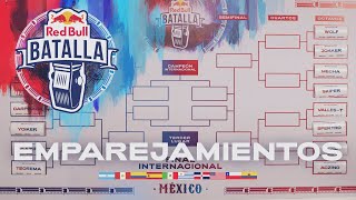 EMPAREJAMIENTOS  Red Bull Batalla Internacional 2022 [upl. by Yajet]