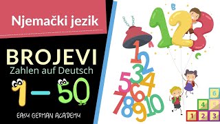 NjemačkI brojevi do 50  Zahlen bis 50  EGA Njemački jezik A1 [upl. by Ennirok315]