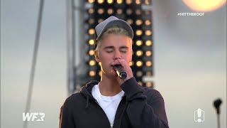 Justin Bieber  Baby acoustic  Live  Fox FMs Hit the Roof [upl. by Orecic]