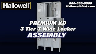 Hallowell KD Locker 3 Tier 3 Wide Assembly [upl. by Damal665]