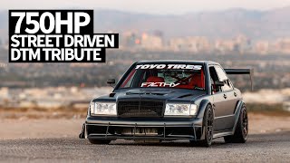 DTM Inspired Twin Turbo V8 Swapped Mercedes 190e  The Wildest Mercedes at SEMA [upl. by Korry]