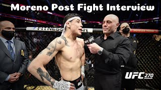 UFC 270  Brandon Moreno Post Fight Interview [upl. by Pelson]