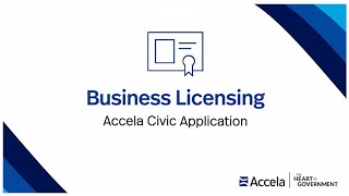 Watch Accela Work Business Licensing [upl. by Asenev]