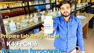 How to prepare lab Reagents of potassium ferrocyanide  K4FeCN6 labreagent a2zpractical991 [upl. by Orteip]