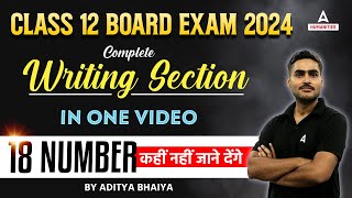 Class 12 English Grammar  Complete Revision of Writing Section  CBSE Board Exam 2024 [upl. by Geanine499]