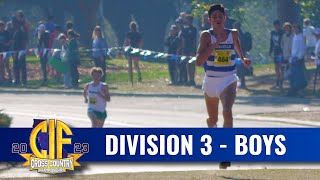 2023 XC  CIF State D3 Boys PreRace Introductions Race Highlights Awards amp Interviews [upl. by Waly990]