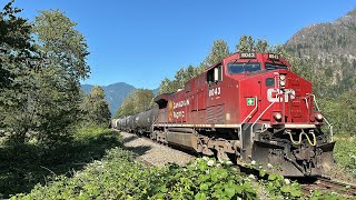 Evening Westbound CPKC 401 Mixed Train  Laidlaw BC Canada 14JUL24 CP AC4400CWM 8043 Leading [upl. by Argent914]