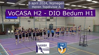 VoCASA H2  DIO Bedum H1 6 apr 2024 Topdivisie Heren Volleybal [upl. by Nessie527]