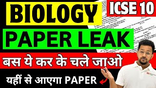 🔴 ICSE 2024 Last Minute suggestion BIOLOGY  Only do these to score 8080  Biology Secret Folder [upl. by Luwana544]