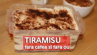 Tiramisu cu mascarpone fara cafea si fara oua crude [upl. by Terrene]