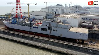 SAINTNAZAIRE  Mise à flot du Jacques Chevallier  Nantes Bretagne Télé [upl. by Terrej651]