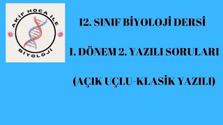 12SINIF 1DÖNEM 2 SEÇMELİ BİYOLOJİ DERSİ YAZILI SORULARI [upl. by Firooc]