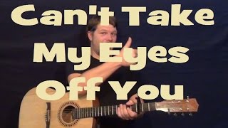 Cant Take My Eyes Off of You Lauryn Hill Easy Strum Guitar Lesson How to Play Tutorial Capo 4 [upl. by Cassie]