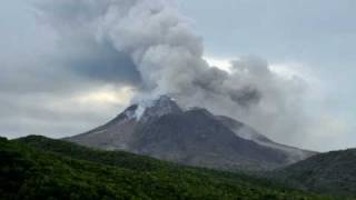 Time lapse movie of pyroclastic flows at Soufrière Hills Montserrat [upl. by Otsirc570]