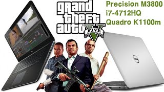 Dell Precision M3800 i74712HQ Quadro K1100M full Review with GTA V laptop gaming gta5 [upl. by Eads]