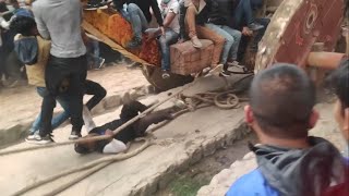 Threatening Incident capturedBISKET JATRA 20772078BHAKTAPUR [upl. by Arvind]