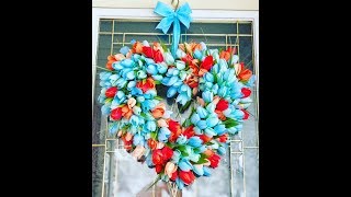 Heart Shaped Tulip Wreath [upl. by Merrile]