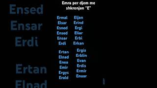 Emra per djem me shkronjen “E” [upl. by Valer]