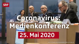 Medienkonferenz des BAG  25 Mai 2020  LIVE  SRF News [upl. by Constancy652]