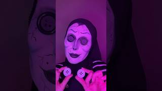 Coraline’s Other Mother Makeup 🧵🪡 halloweenmakeuplook makeup coraline othermother [upl. by Nellad705]