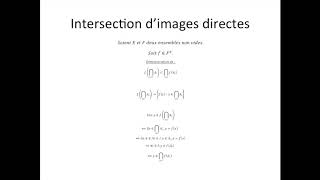 Ensembles et applications bonus 14  Intersection dimages directes [upl. by Ahsiekel]