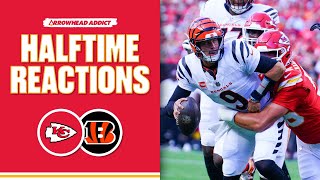 Kansas City Chiefs vs Cincinnati Bengals halftime reactions [upl. by Killy]