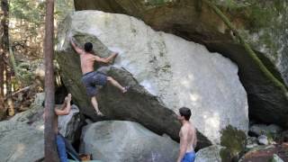 Squamish Bouldering Mantra V8 [upl. by Fabi185]