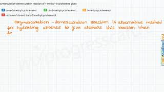 Oxymercurationdemercuration reaction of 1methyl [upl. by Russo]