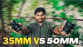 Best Prime Lenses Under 50000 for Videography  50mm vs 35mm f18  SAVLOGS [upl. by Lawan]