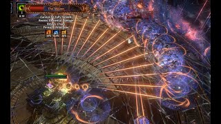 PoE 317318 Trinity tornado shot omniscience stacker 500M DPS  7 stacks on wave 30 simulacrum [upl. by Norrej948]