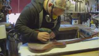 Ep 14  How to Build a Custom PAF Guitar  Rubbing down the lacquer and final polishing [upl. by Jasun313]