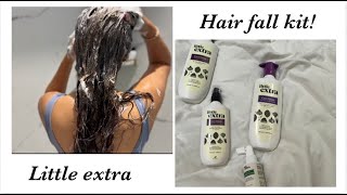 Little Extra anti hair fall kit  Ft Reactivate hair growth serum review [upl. by Adnoel]