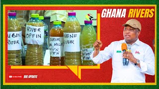 Okudzeto Ablakwa Shows Samples of water from 12 Polluted Rivers in Ghana [upl. by Anafetse828]