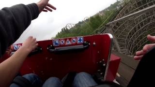 🎢Tonnerre de zeus OnridePOV Parc Astérix train rouge [upl. by Nemrak]