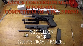 GLOCK VERSION OF FK 75 BRNO 9X25 DILLON [upl. by Kaltman]