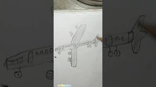 How to aeroplane drawing plane drawingpicture ytshorts [upl. by Lairea53]