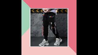 Hip Hop Cargo Pants Men Street Wear Cotton Jogging Fashion Sweatpants Men Casual Harlem Pants Sum [upl. by Yekcor]