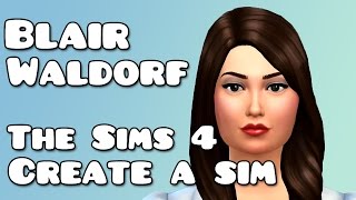 The Sims 4  Blair Waldorf Gossip Girl  Leighton Meester  Create a Sim [upl. by Australia675]