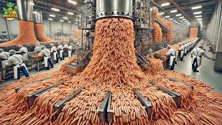 How Millions of Sausages Are Made in a Factory  Sausages Factory Process [upl. by Sophi]