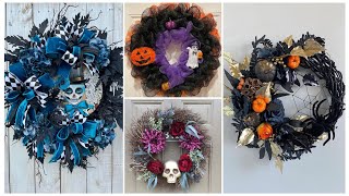 Easy and scary halloween wreath decor 🎃🕸 [upl. by Sebastian]